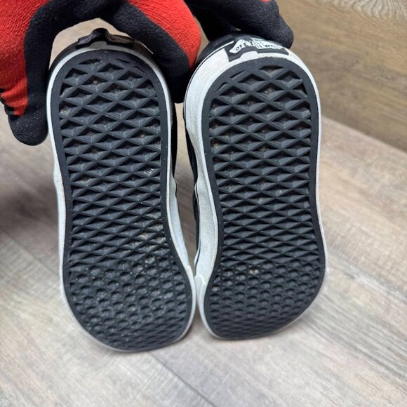 Vans Black Checkerboard Slip On Black Canvas Shoes Women's Size 8 - Picture 4 of 6